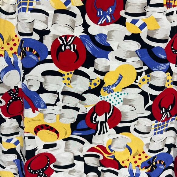 Vintage Petite Sophisticate Silk Reversible Lady Hat Pattern Tank Top Sz P Dots - Picture 2 of 11